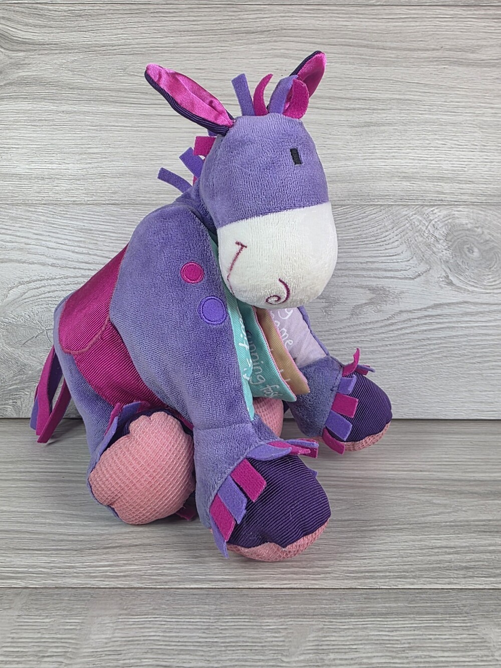 Jelly Kitten Rosehip the Plush Horse w Attached Fabric Book SU54